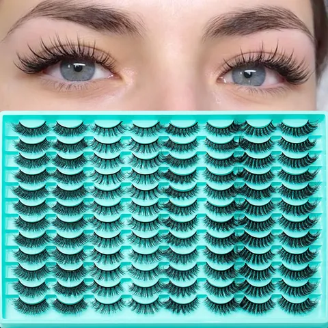 Faux Mink False Eyelashes Voluminous Curled Dramatic Eye Lashes Extensions For Daily Party Makeup Women Beauty Tools