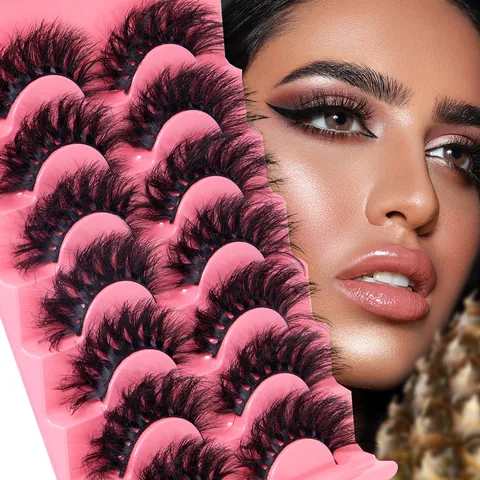 8D Faux Mink False Eyelashes Fluffy Thick Dramatic Long Lashes For Stage Makeup Women Beauty Accessories