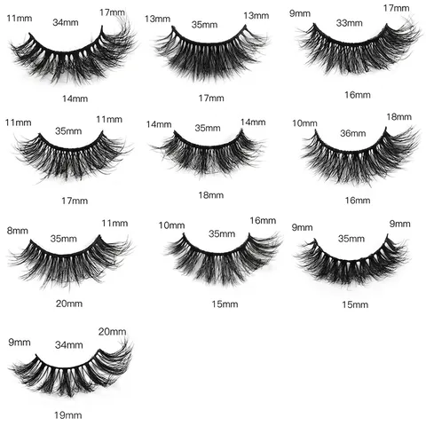 Faux Nerz Falsche Wimpern 6D Flauschig Voluminös Natürlich Gekreuzt Lang Handgefertigt Make-Up Wimpern Für Damen Party Hochzeit