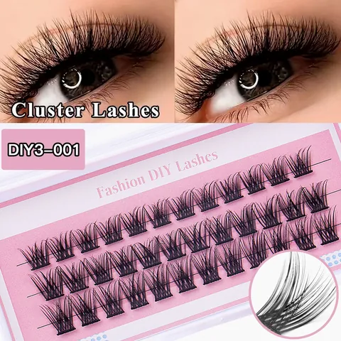 DIY Segmentierte Manga Wimpern Mit Wimpernkleber Und Versiegelung Und Bürste Und Pinzette PBT Material Natürliche Dichte Wimpernverlängerung Damen