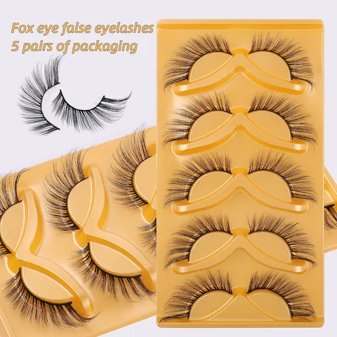 3D Vossenoog Valse Wimpers Natuurlijk Wispy Fluffy Faux Mink Wimper Extensions Voor Vrouwen Make-Up Dichte Krullende Wimpers
