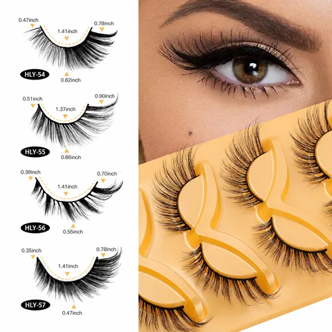 3D Vossenoog Valse Wimpers Natuurlijk Wispy Fluffy Faux Mink Wimper Extensions Voor Vrouwen Make-Up Dichte Krullende Wimpers