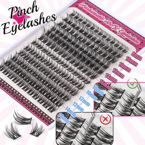 Fashionable Synthetic Fiber DIY Cluster Eyelashes Natural Curling Professional Individual Eyelash Extensions For Women Makeup Beauty