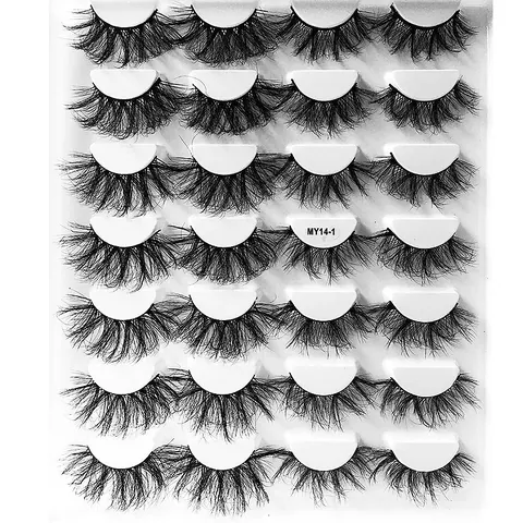 Faux Mink False Eyelashes Voluminous Messy Wispy Lashes Natural Long Cross Thick Eyelash Extension Beauty Makeup Tools