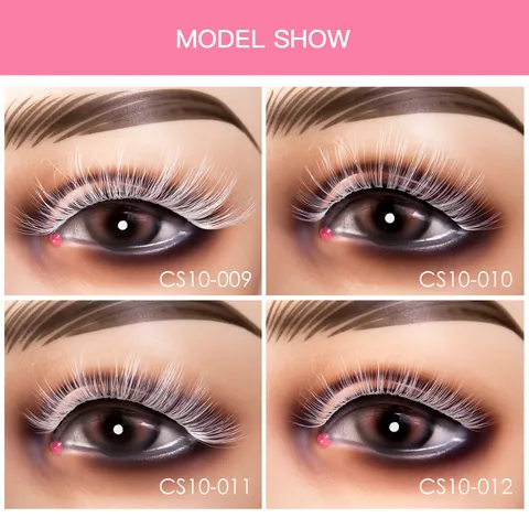 White False Eyelashes Dramatic Synthetic Fiber 3D Dense Stage Makeup Eyelashes For Cosplay Party Festival Artistic Decoration