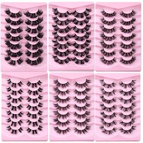 Segmented DIY False Eyelashes Faux Mink Lashes Fluffy 8D Wispy Dramatic Curly Fake Eyelashes Women Eye Makeup Beauty Tools