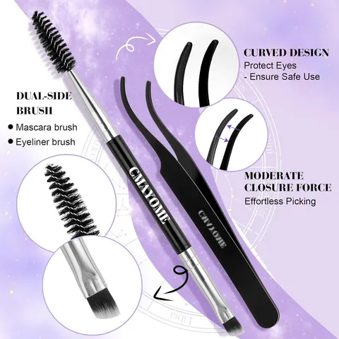 Professional DIY Cluster Eyelash Extension Kit With Bond And Seal Lash Remover Tweezers Brush Mixed Lengths False Lashes