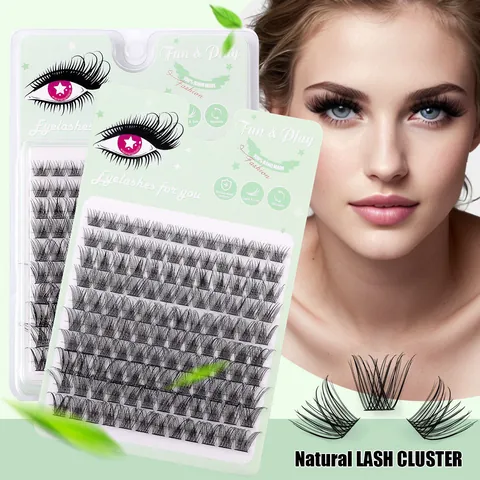 DIY Cluster Wimpern Kunstfaser Geschwungen Dick Falsche Wimpern Stil Mix Verlängerung Für Damen Make-up Beauty