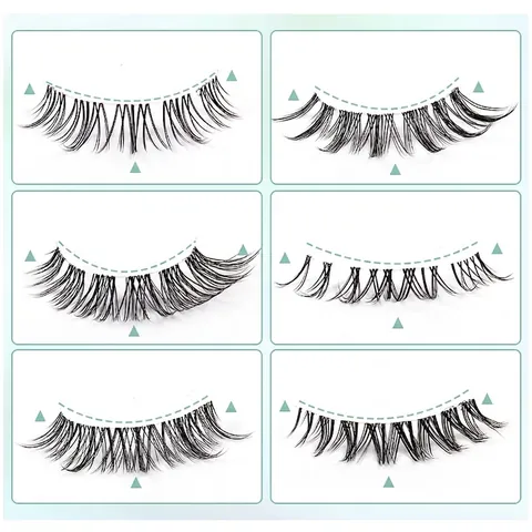 Manga Augen Falsche Wimpern Natürliche Lange Cluster Wimpern Transparentes Band Handgefertigte Fasern Wimpern Für Damen Cosplay
