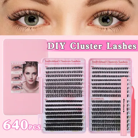 DIY Individual Cluster Lashes Mixed Density 30D 40D 50D Natural Synthetic Fiber Eyelash Extension For Women Eye Makeup