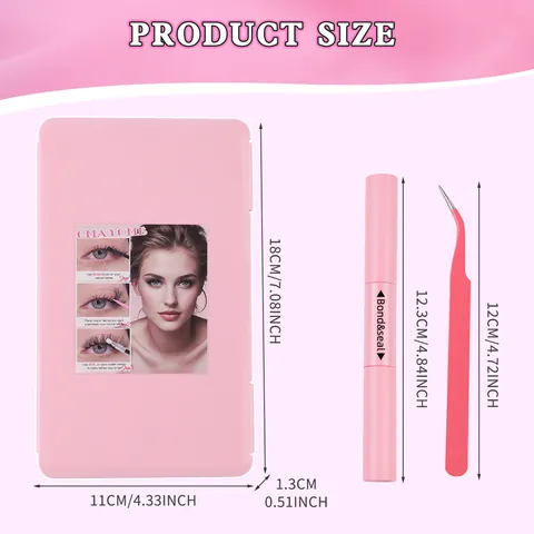 Artificial Fiber Individual Cluster Eyelashes Kit Professional DIY Lash Extension Kit Bond And Seal Glue Tweezers For Women Makeup
