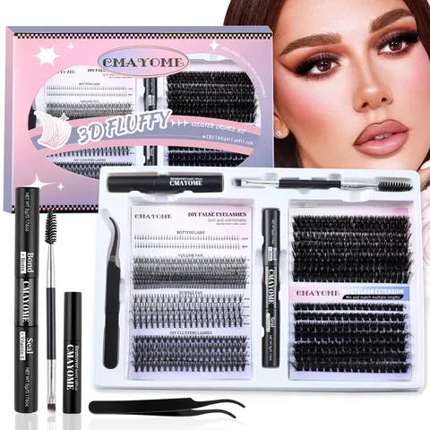 Extensión de Pestañas Postizas DIY Bond Seal Remover Lash Cluster Volume 7D Spike Fans Impermeable Reutilizable Mujer Herramientas Belleza