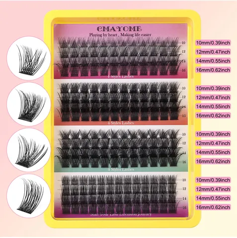 DIY Cluster Lashes Extension Kit D Curl Individual Lashes With Bond And Seal Applicator Tweezers And Spoolie Brush Eyelash Kit
