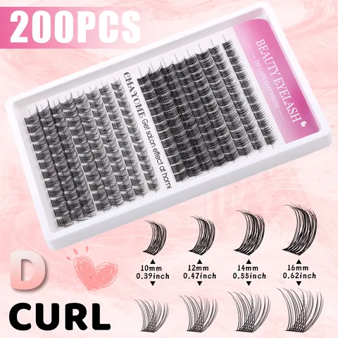 DIY Eyelash Extension Kit Cluster Lashes With Lash Bond And Seal Tweezers Brush Natural Wispy Individual Lashes For Women