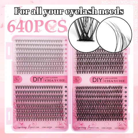 DIY Κιτ Βλεφαρίδων D-Curl Φυσικές Μακριές Μεμονωμένες Ψεύτικες Βλεφαρίδες Με Κόλλα Bond Και Seal Τσιμπιδάκια Βουρτσάκι Βλεφαρίδων Για Γυναικείο Μακιγιάζ