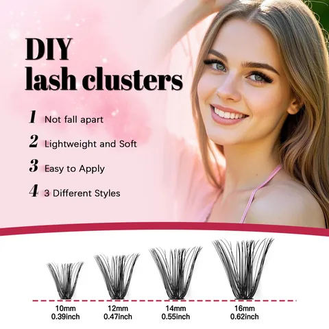 320 Büschel DIY Wimpernverlängerung Kit Mit Wimpernkleber Und Versiegelung Und Pinzette Natürliche Dicke D-Curl Segmentierte Wimpern Damen