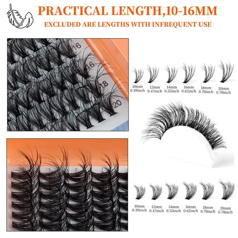 DIY Σετ Βλεφαρίδων Συνθετική Ίνα D Curl Φυσικές Πυκνές Βλεφαρίδες Με Κόλλα Bond Seal Τσιμπιδάκι Βουρτσάκι Μακιγιάζ