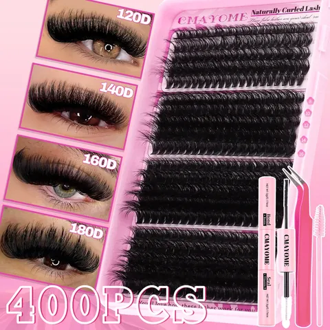 DIY Cluster Wimpernverlängerung Set Natürlich Dicht D Schwung Segmentierte Einzelwimpern Mit Kleber Bond Seal Pinzette Bürste