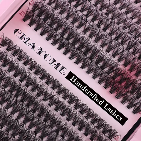 DIY Eyelash Extension Kit Segmented Cluster Lashes Waterproof Bond Seal Glue Precision Tweezers Natural Dense Lashes Set