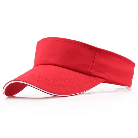 Verstellbare Sonnenblende aus Baumwolle für Herren Damen Sport Tennis Golf Outdoor Laufen Atmungsaktiv Oben Offen UV-Schutz Sommerhut