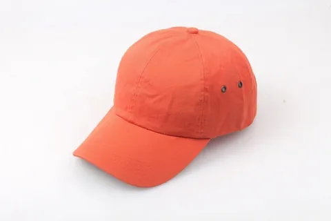 Unisex Adjustable Cotton Baseball Cap Breathable Sun Hat For Men Women Solid Orange Outdoor Casual 6 Panel Protective Hat