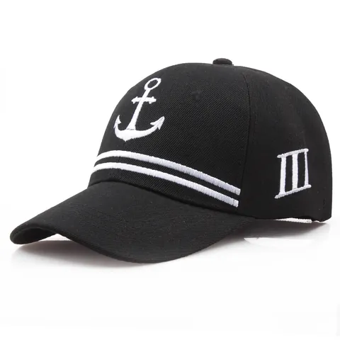 Casquette De Baseball En Coton Style Marin Avec Broderie Ancre Thème Nautique Chapeau Cosplay Anime Réglable Homme Femme