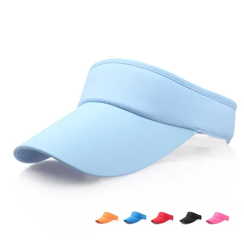 Outdoor Einstellbar Sport Sonnenvisier Hut Für Damen Herren Einfarbig Atmungsaktiv Schnelltrocknend Tennis Golf Laufen Baseballkappe
