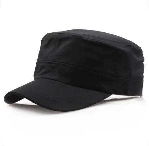 Klassische Unisex Cadet Cap Flat Top Militärhut Baumwolle Polyester Verstellbarer Sonnenschutz Outdoor Lässig Vintage Fashion Baseballkappe