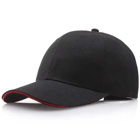 Unisex Casual Baumwolle Twill Baseball Kappe Verstellbar Blank Einfarbig Sport Sonnenhut Mit Sandwich Krempe Für Damen Herren Outdoor