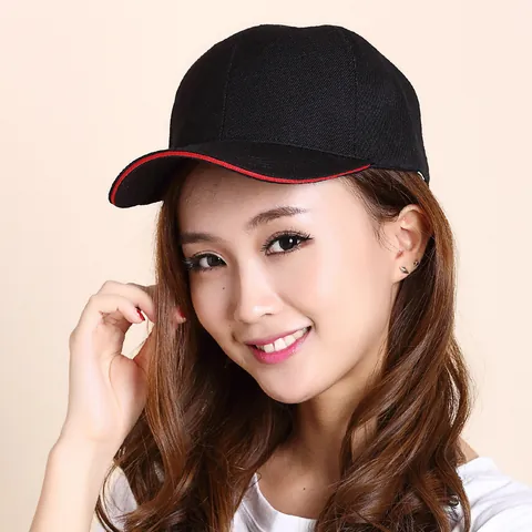 Unisex Casual Baumwolle Twill Baseball Kappe Verstellbar Blank Einfarbig Sport Sonnenhut Mit Sandwich Krempe Für Damen Herren Outdoor