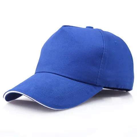 Cotton Blend Blank Baseball Cap For Men Women Adjustable Sandwich Brim Sporty Casual Sun Protection Outdoor Solid Color Snapback Hat