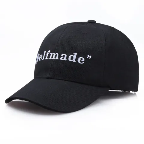 Gorra de Béisbol de Algodón Unisex Con Bordado de Letras $elfmade Ajustable Hip Hop Streetwear Moda Sombrero de Sol