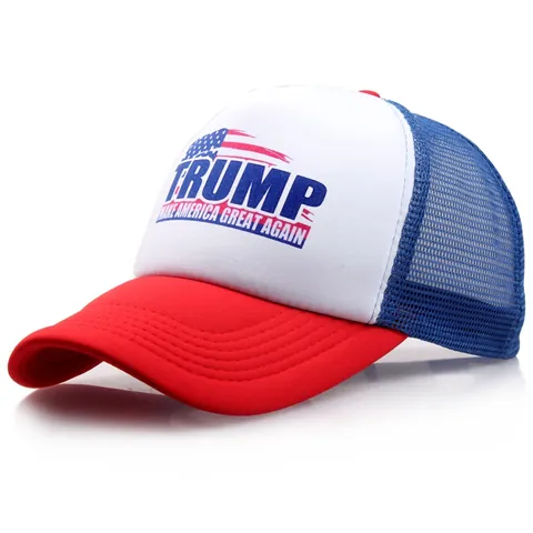 Unisex Mesh Trucker Hat Adjustable Baseball Cap Make America Great Again Trump Slogan Sunshade Outdoor Sports Hat