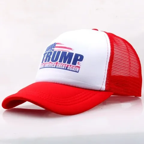 Unisex Mesh Trucker Hat Adjustable Baseball Cap Make America Great Again Trump Slogan Sunshade Outdoor Sports Hat