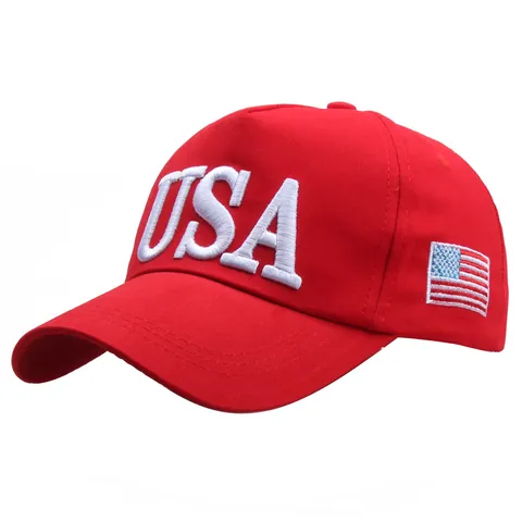 USA Flag Embroidery Baseball Cap For Women Men Cotton Sunshade Hat With USA Letters And Number 45 American Flag Patch Cap