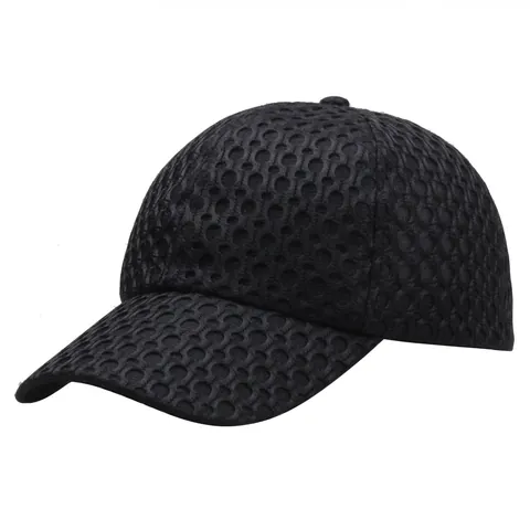 Casquette de Baseball Décontractée pour Femmes avec Design en Maille Creuse Respirant Protection Solaire Réglable Léger Noir