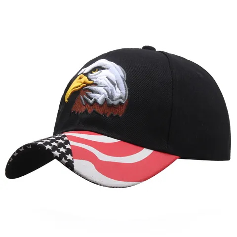 Gorra de Béisbol para Hombre con Bordado de Águila y Bandera de EE. UU. Camuflaje Táctico Azul Marino Negro Sombrero de Sol Retro