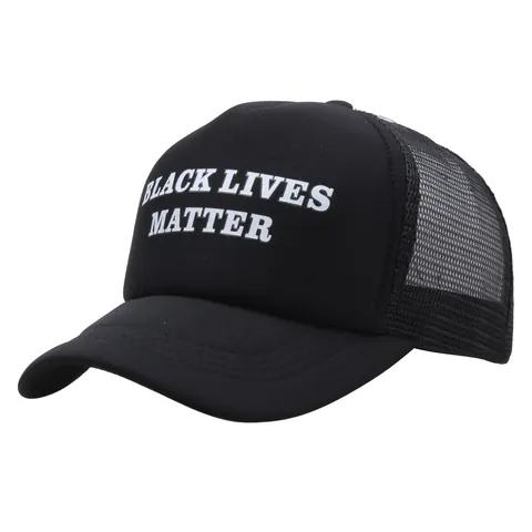 Black Lives Matter I Cant Breathe Bedruckte Baseballkappe Trucker Hat Verstellbar Atmungsaktiv Baumwolle Mesh Sonnenhut