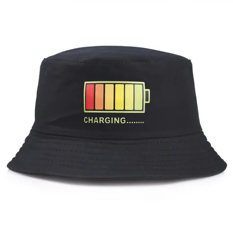 Baumwoll-Canvas Anglerhut Mit Batterielade-Druck Lässiger Sonnenschutz Fischerhut Für Herren Damen Outdoor Zubehör