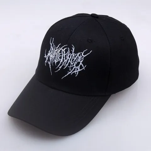 Gorra de Béisbol Gótica Street Punk con Bordado Algodón Hebilla de Metal Ajustable Hip Hop Dad Hat para Hombre Mujer Casual