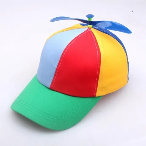 Katoenen Propeller Honkbalpet Patchwork Zonnehoed Afneembare Kunststof Bamboe Libel Voor Carnaval Feest Volwassenen Kostuum