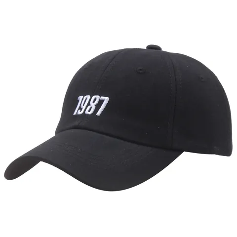 Cappello da Baseball con Ricamo Lettere 1987 Retro in Twill di Cotone Berretto da Sole per Uomo Donna Casual Sportivo