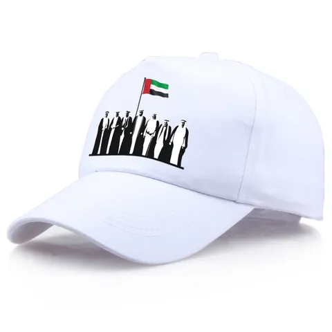 Cappellino da Baseball in Cotone per la Festa Nazionale degli EAU Dubai Bandiera Padri Fondatori Stampa Regolabile per Uomo Donna