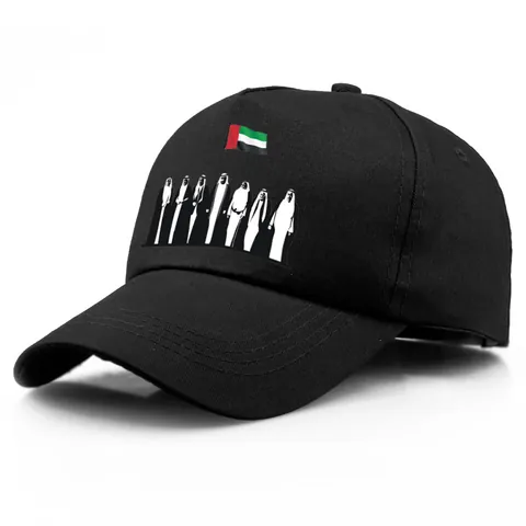 Cappellino da Baseball in Cotone per la Festa Nazionale degli EAU Dubai Bandiera Padri Fondatori Stampa Regolabile per Uomo Donna