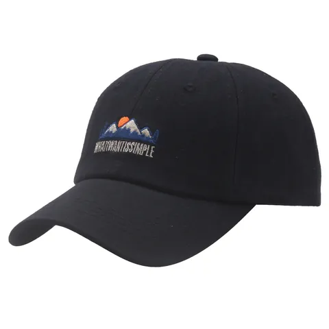 Cappello da Baseball Unisex in Cotone con Ricamo Montagna Sole Regolabile Casual Protezione Solare Outdoor Uomo Donna