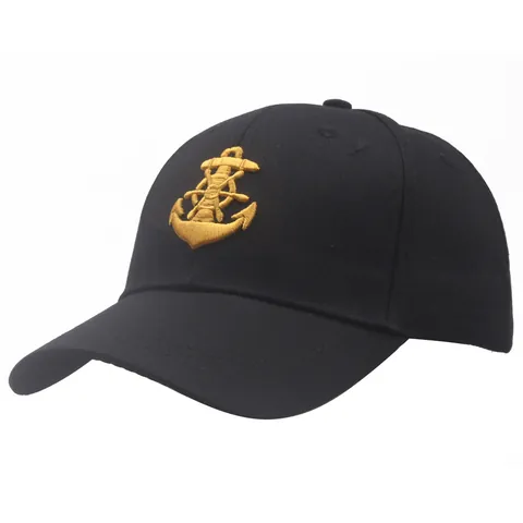 Casquette de Baseball Broderie Nautique Ancre Gouvernail pour Hommes Femmes Coton Brodée Chapeau de Marin Solaire Rétro Réglable Outdoor Casual
