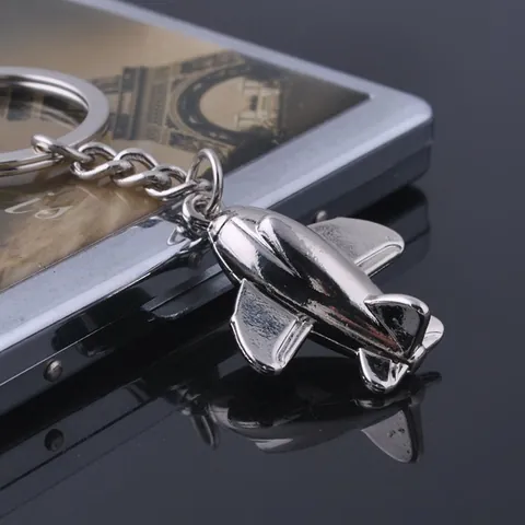 Zinc Alloy Metal Airplane Model Keychain Mini Aircraft Key Ring For Men Women Car Bag Pendant Creative Travel Gift Jewelry