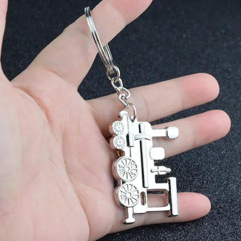 Retro Stoomtrein Hoofd Metalen Sleutelhanger Vintage Locomotief Zinklegering Zilveren Sleutelhanger Charm Voor Mannen Vrouwen Geschenken