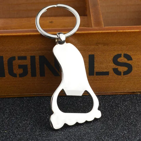 Creative Zinc Alloy Footprint Handprint Bottle Opener Keychain Metal Beer Opener For Men Women Party Gift