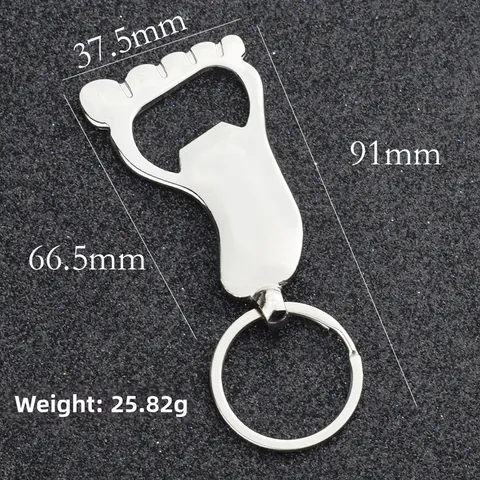 Creative Zinc Alloy Footprint Handprint Bottle Opener Keychain Metal Beer Opener For Men Women Party Gift